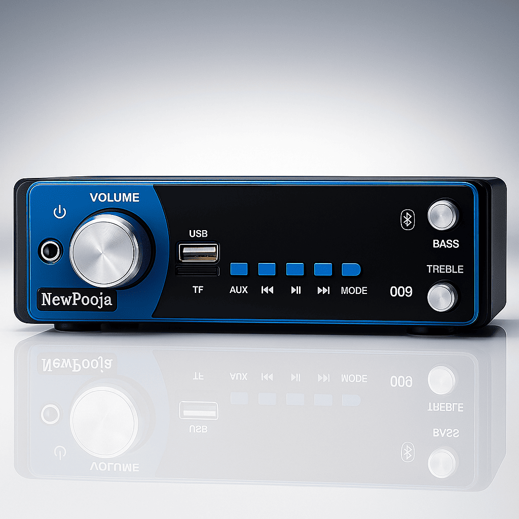 NewPooja Sound+ 8500 Blue Car Stereo